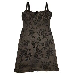 Floral Black Mini Dress